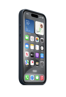 Фото 3 — Чехол защитный iPhone 15 Pro Max FineWoven Case with MagSafe Premium Pacific Blue