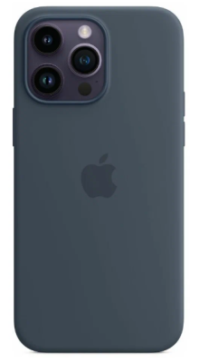 Фото 1 — Чехол защитный iPhone 14 Pro Silicon Case Storm Blue (original)
