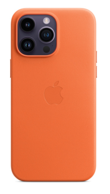 Фото 1 — Чехол защитный iPhone 14 Pro Max Leather Case Orange (original)
