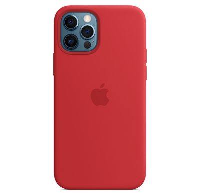 Фото 1 — Чехол защитный iPhone 12/12 Pro Silicone Case красный	(Copy)