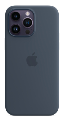 Фото 1 — Чехол защитный iPhone 14 Pro Max Silicone Case Storm Blue (original)