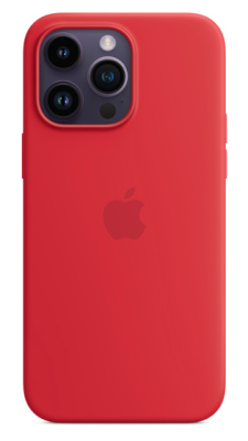 Фото 1 — Чехол защитный iPhone 14 Pro Max Silicone Case Red (original)