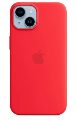 Фото 1 — Чехол защитный iPhone 14 Silicone Case красный (Copy)