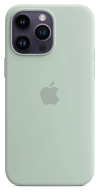 Фото 1 — Чехол защитный iPhone 14 Pro Silicone Case мятный (Copy)