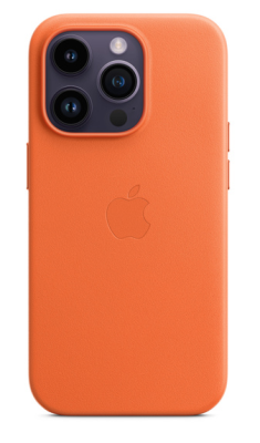 Фото 1 — Чехол защитный iPhone 14 Pro Leather Case Orange (original)